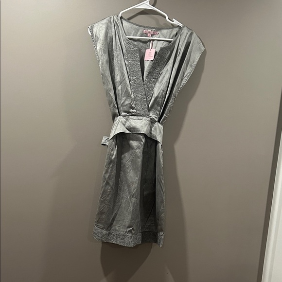Calypso St. Barth Dresses & Skirts - Calypso St. Barth Silk Raisa Dress in Gunmetal Silver